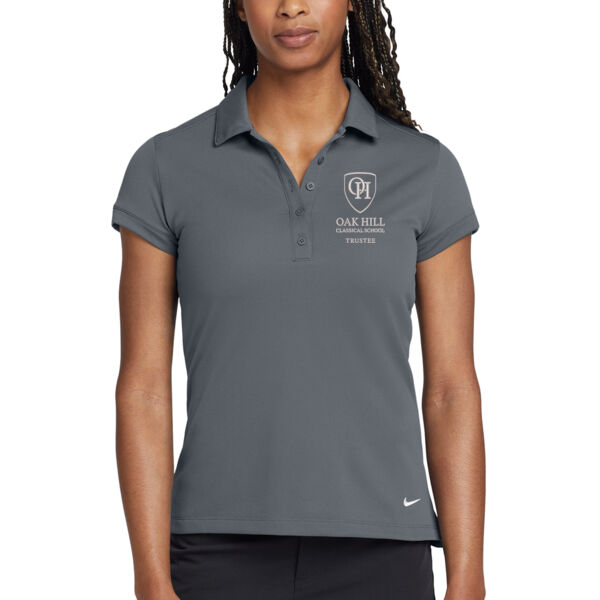 Nike Women's Dri-Fit Solid Icon Pique Modern Fit Polo - Embroidered Logo Thumbnail